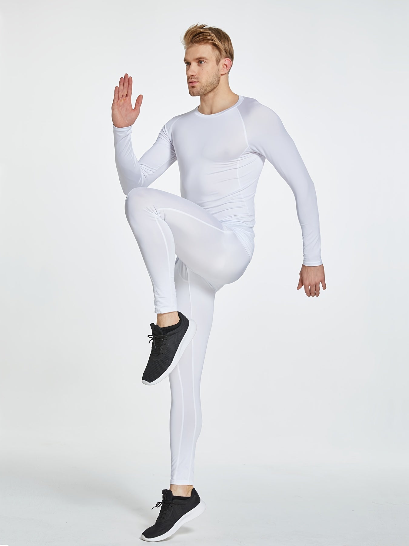 Men's Long Sleeve Compression Shirt for Workouts & Yoga