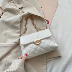 Quilted Chain Crossbody Bag Square Shoulder Bag for Women