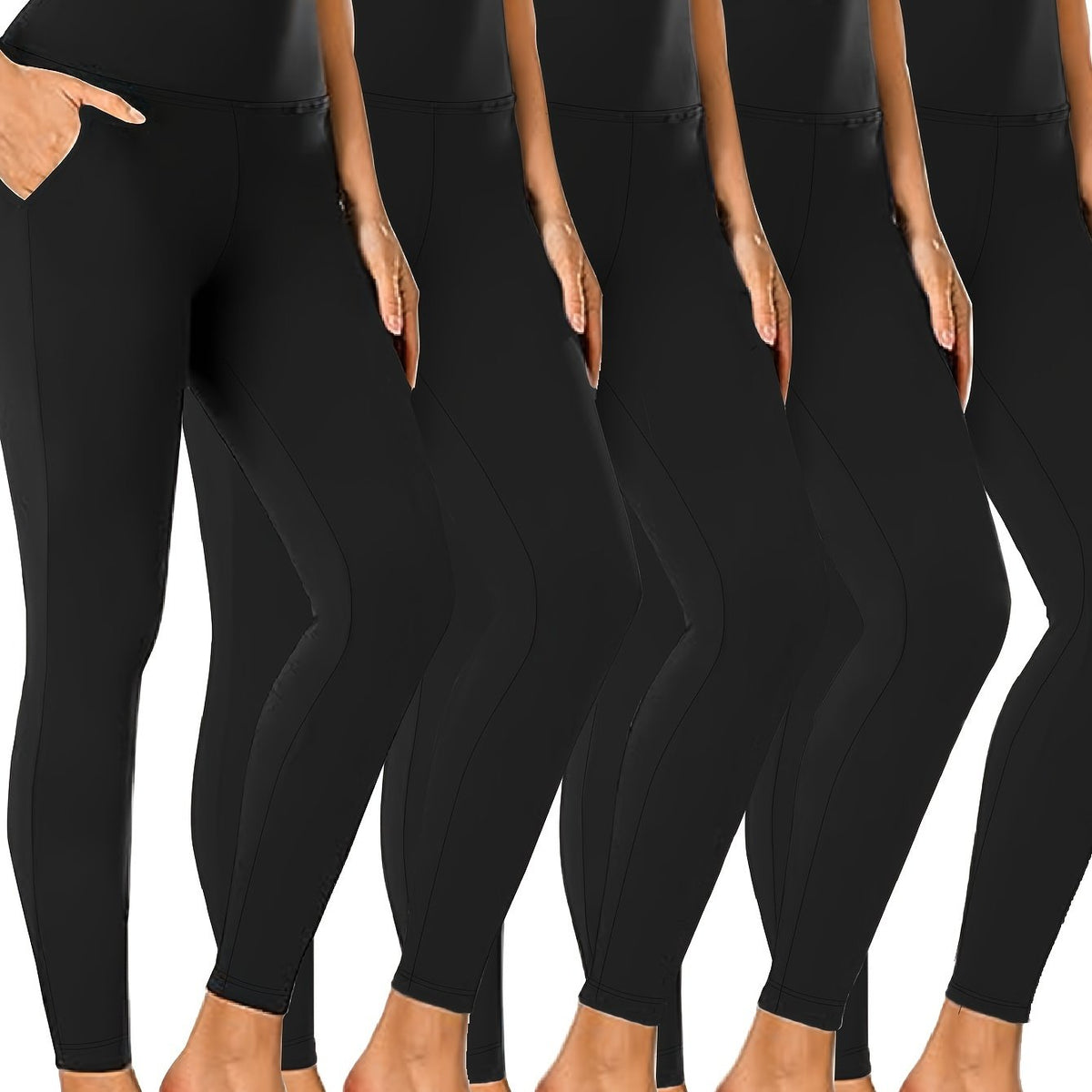 Solid Yoga Pants High Stretch Running Fitness Leggings Women's Activewear