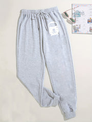  Halloween Skull Print Fitness Pants