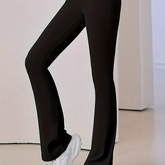 High Waist Flared Pants Sports Fitness Yoga Running Trousers Women's Activewear