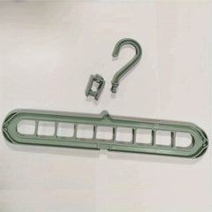 Multifunctional Clothes Hanger Storage Rack 9 Holes Plastic Drying Rack