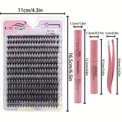 280pcs D Curl Cluster Lashes 9-16mm Mix 30-40D Individual Lashes