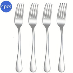 4pcs Stainless Steel Forks Spoons Set for Restaurants Hotels Gatherings
