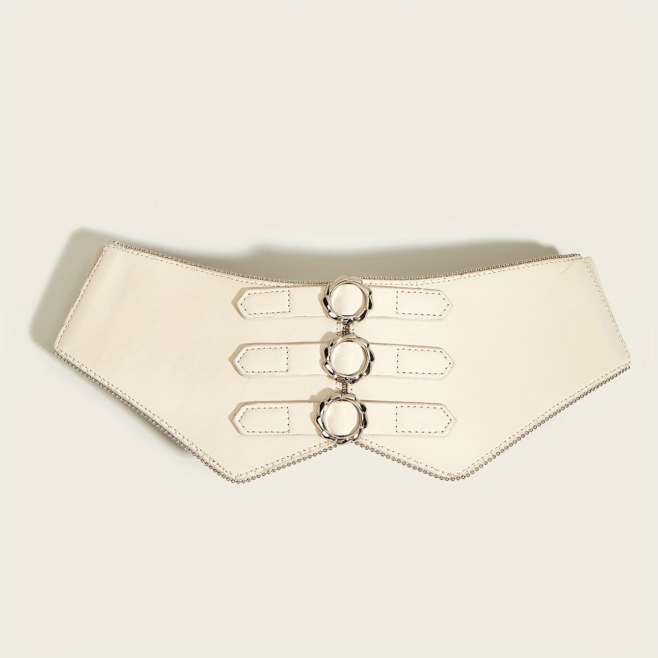 3 Buckle Elastic Wide Belt Women Corset Waistband