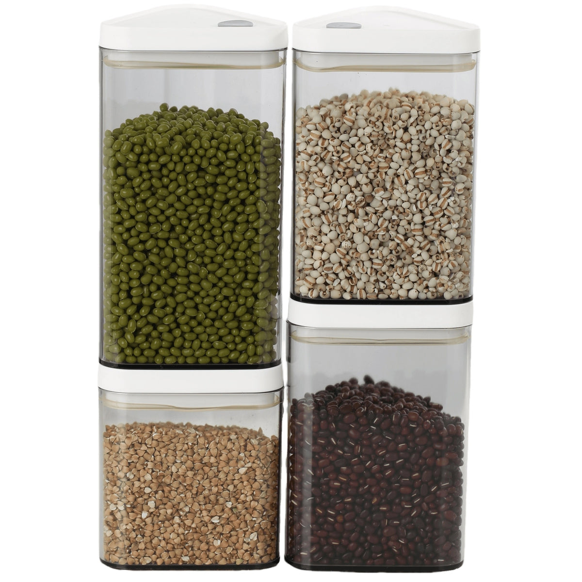4pcs BPA Plastic Food Storage Box Jar for Candy Salt Spices
