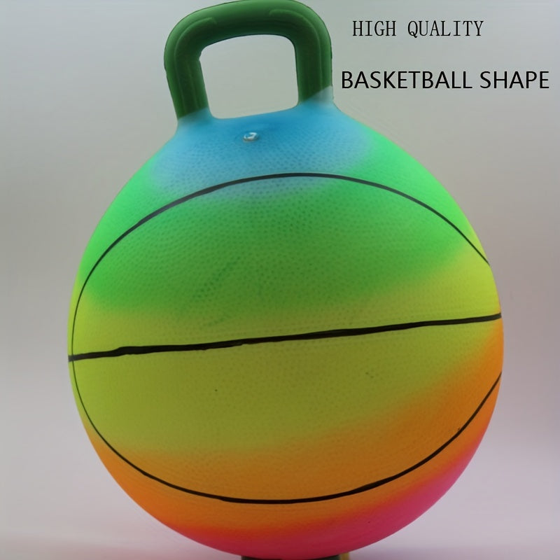 Kids Bounce Ball with Handle Inflatable Fitness Toy