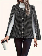  Women's Tweed Cape Sleeve Blazer