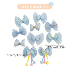 10pcs Princess Flower Hair Clips for Little Princess