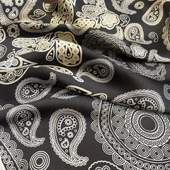 Vintage Paisley Print Scarf Satin Windproof Head Wrap