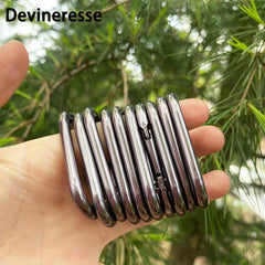 10pcs Metal Carabiner Keychains for Outdoor Adventures