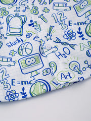 Boys Schoolbag Balls Mathematics Symbol Letter Light Bu...
