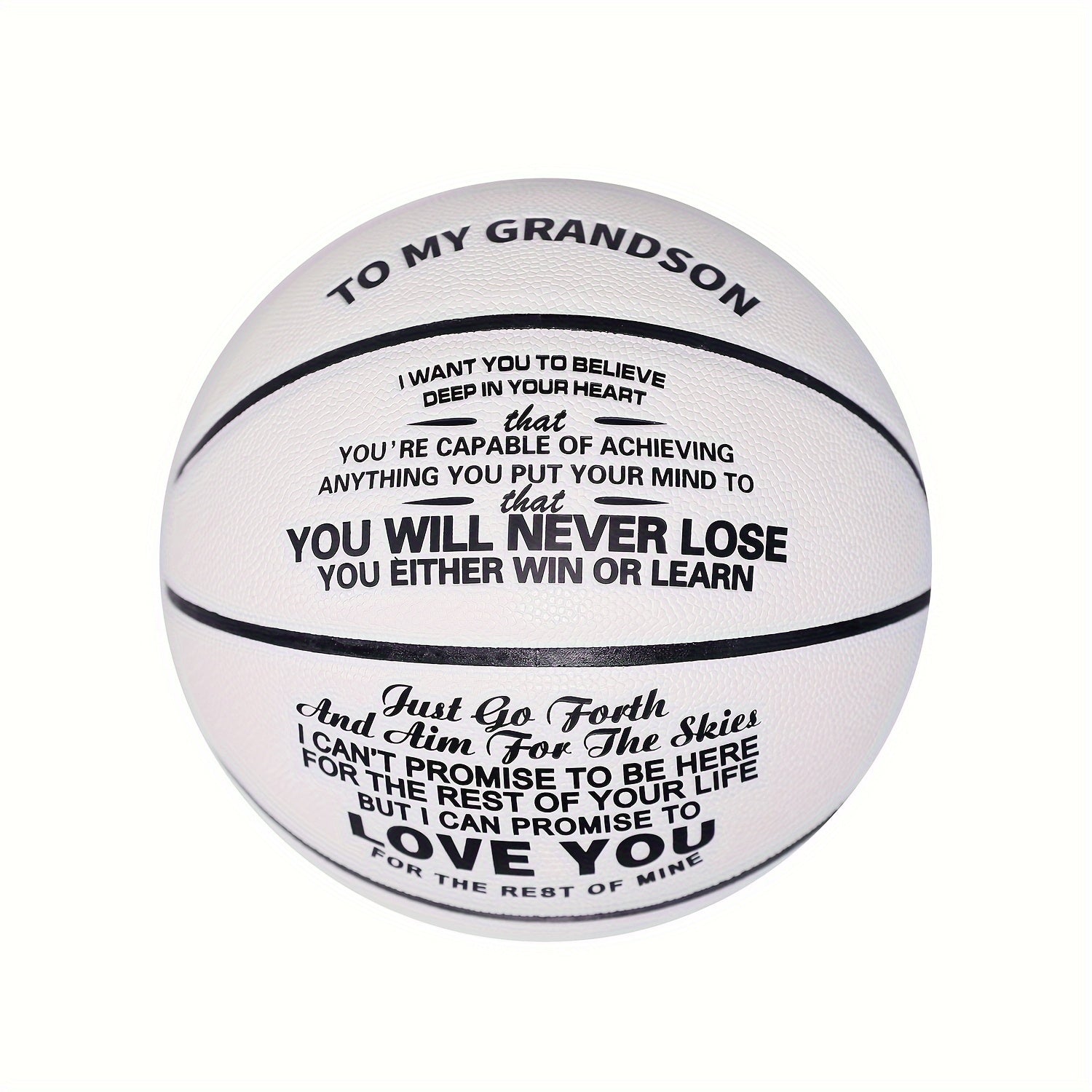 Engraved Size 7 Basketball Gift For Grandson