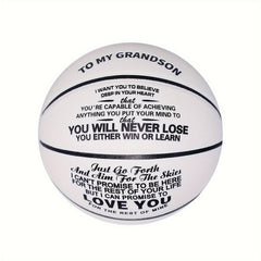 Engraved Size 7 Basketball Gift For Grandson