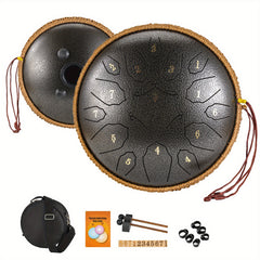 30 48 Cm 15 Note Steel Tongue Drum D Key Handpan Drum with Bag & Book