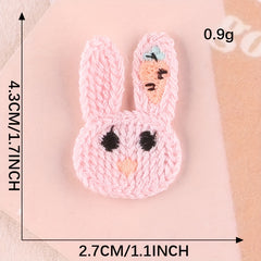 8pcs Plush Cartoon Animal Patches for Girls Clothing
