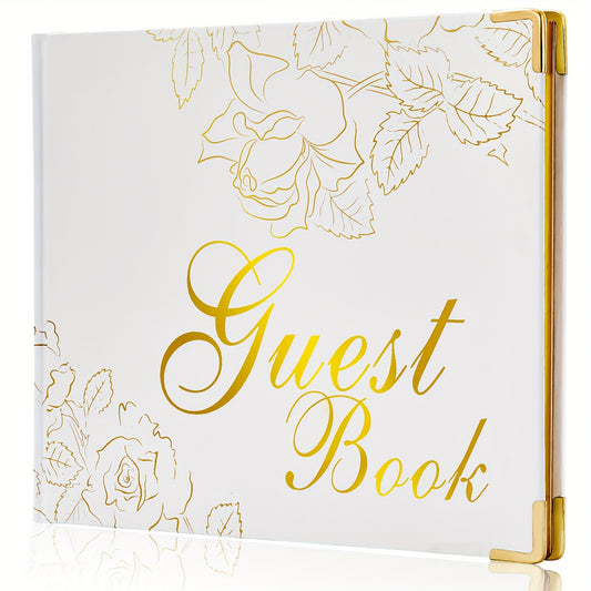 Wedding Guest Book 22x17 Hardcover 120 Page Golden Foil Gilded Edges