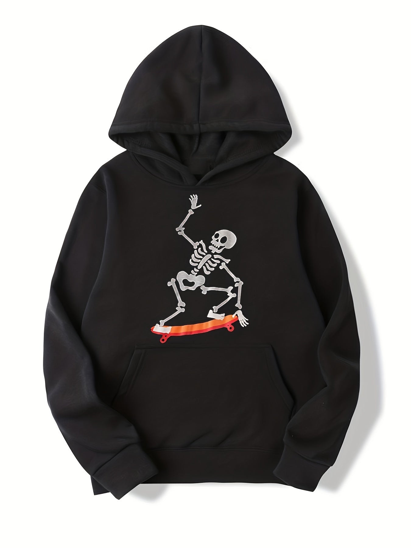 Letter Skeleton Dinosaur Print Boys Hoodie Sweatshirt