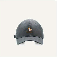Unisex Sunshade Baseball Cap with Duck Embroidery