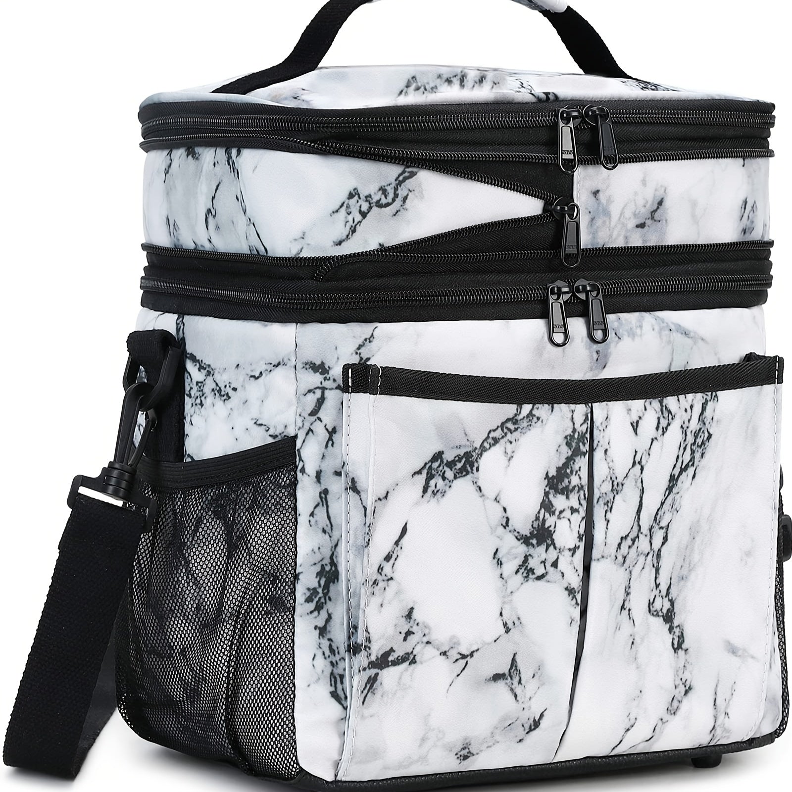 Marble Pattern Picnic Bag Large Capacity Insulation Bag