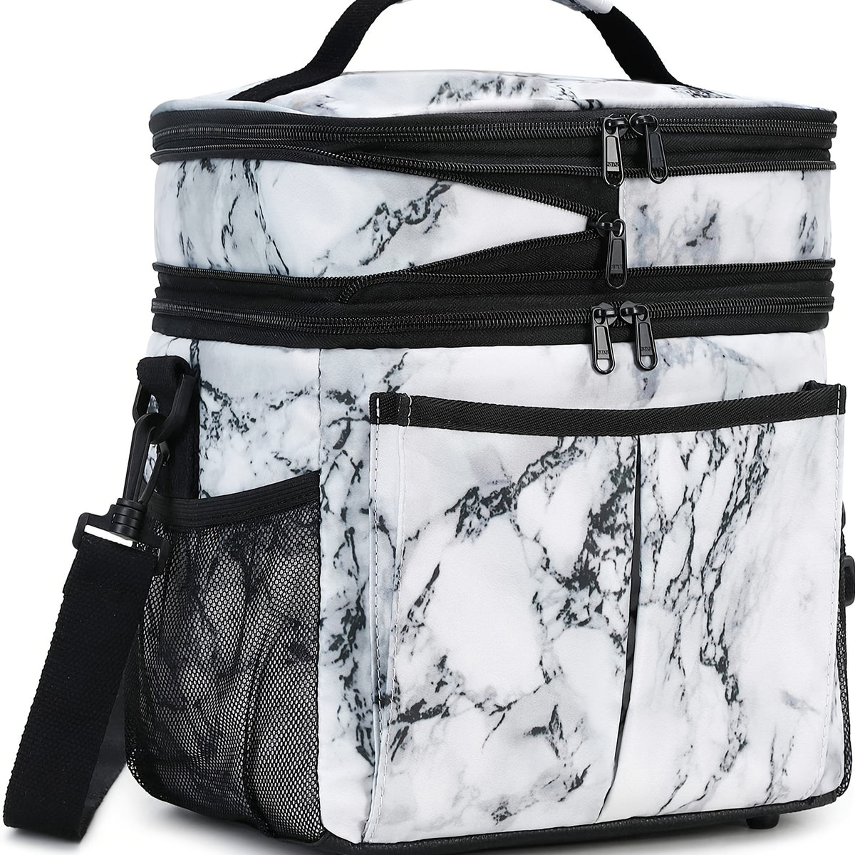Marble Pattern Picnic Bag Large Capacity Insulation Bag