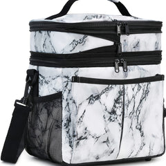Marble Pattern Picnic Bag Large Capacity Insulation Bag