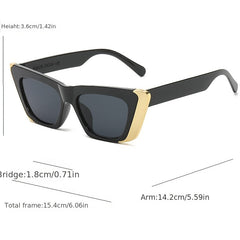 Square Cat Eye Sunglasses Women Thick Rectangle Frame