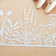 1pc Grass Bushes Plastic Templates DIY Scrapbooking Stencil