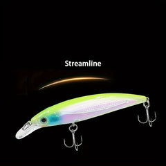 1pc 14g Floating Bionic Minnow Lure Hard Bait With Treble Hook