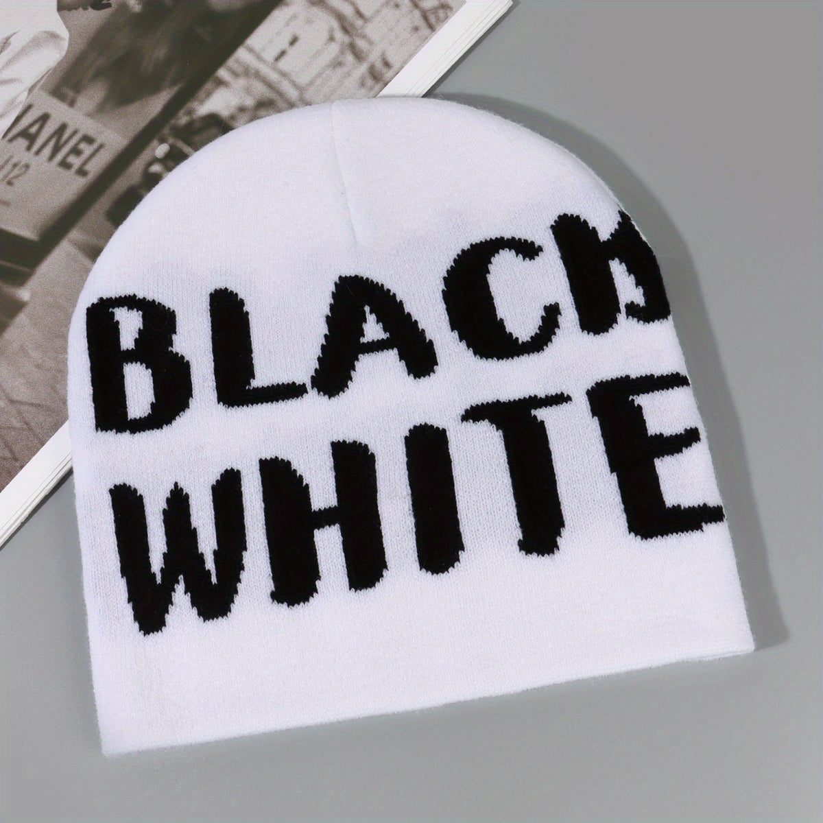 Jacquard Beanie Hip Hop Unisex Knit Hat Elastic Y2K Skull Cap Warm