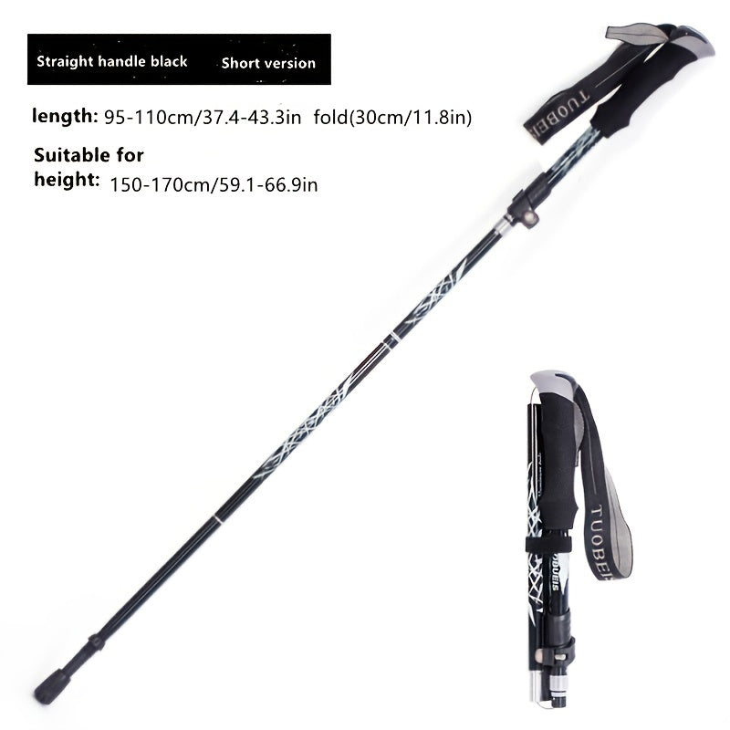 Telescopic Aluminum Hiking Poles Folding Crutches
