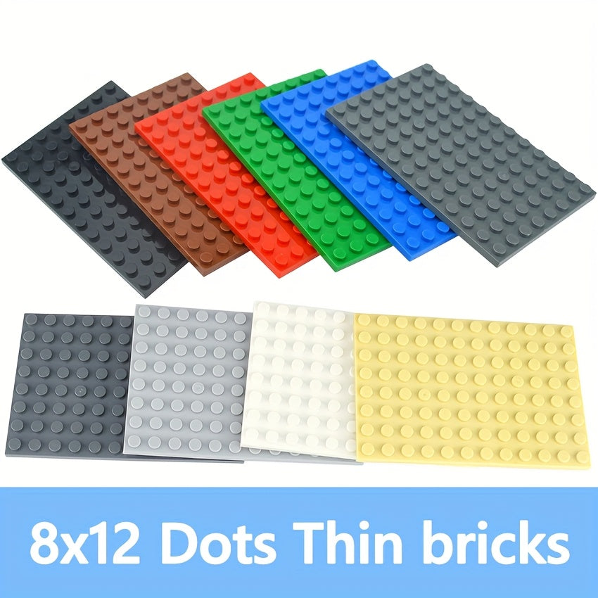 6pcs 20 32x30 Thin Bricks Red Yellow Green ABS Building Blocks Set