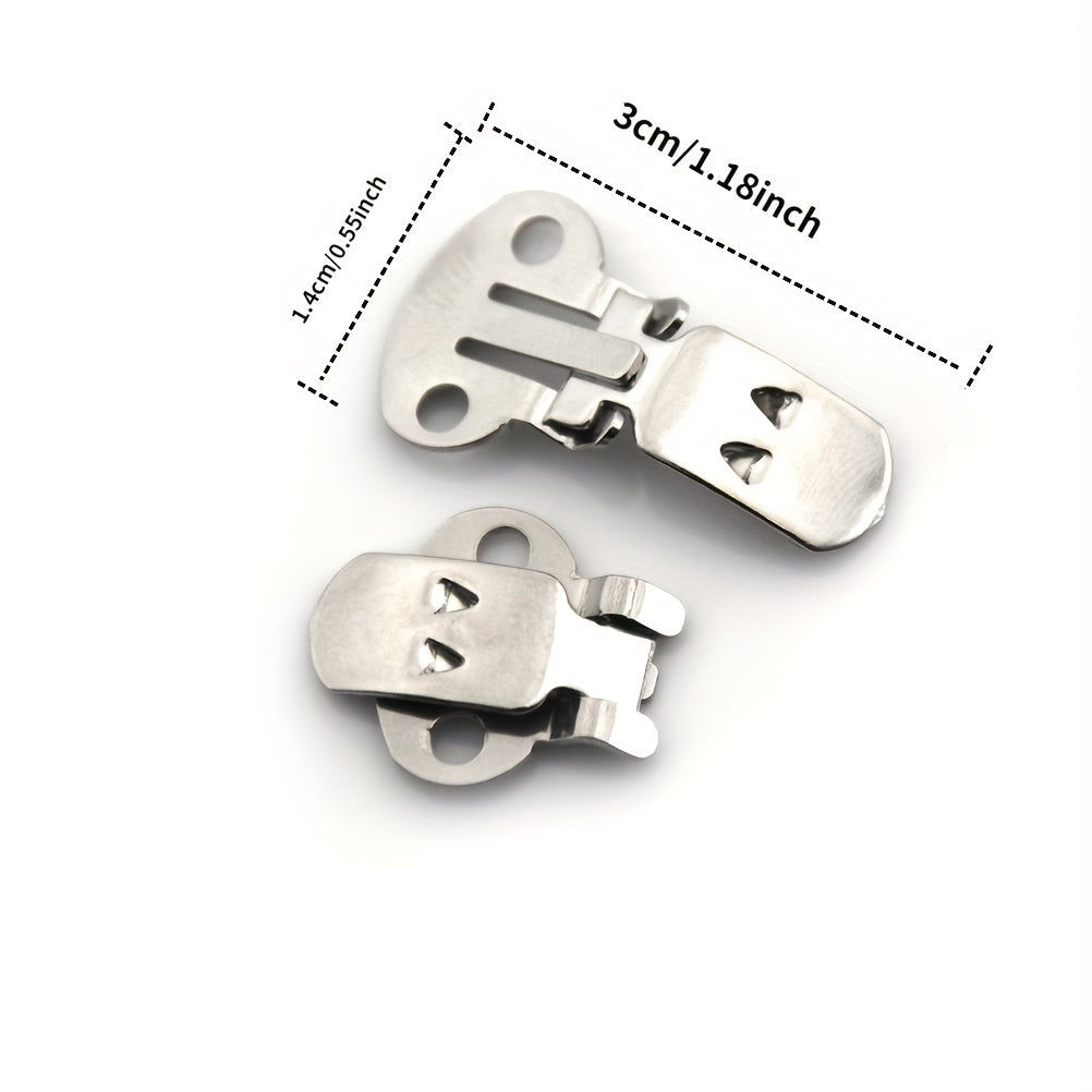10Pcs Stainless Steel Flower Shoes Clips DIY Craft Buckles Silvery