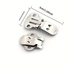 10Pcs Stainless Steel Flower Shoes Clips DIY Craft Buckles Silvery