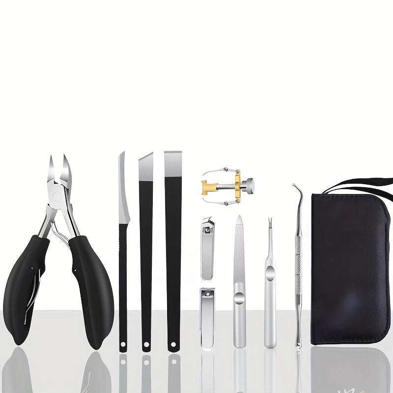 10pcs Pedicure Set Nail Clipper Nail Trimmer For Home And Outdoor