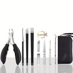 10pcs Pedicure Set Nail Clipper Nail Trimmer For Home And Outdoor
