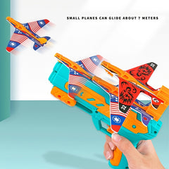 Ejection Aircraft Gun Foam Paper Glider Launcher Toy
