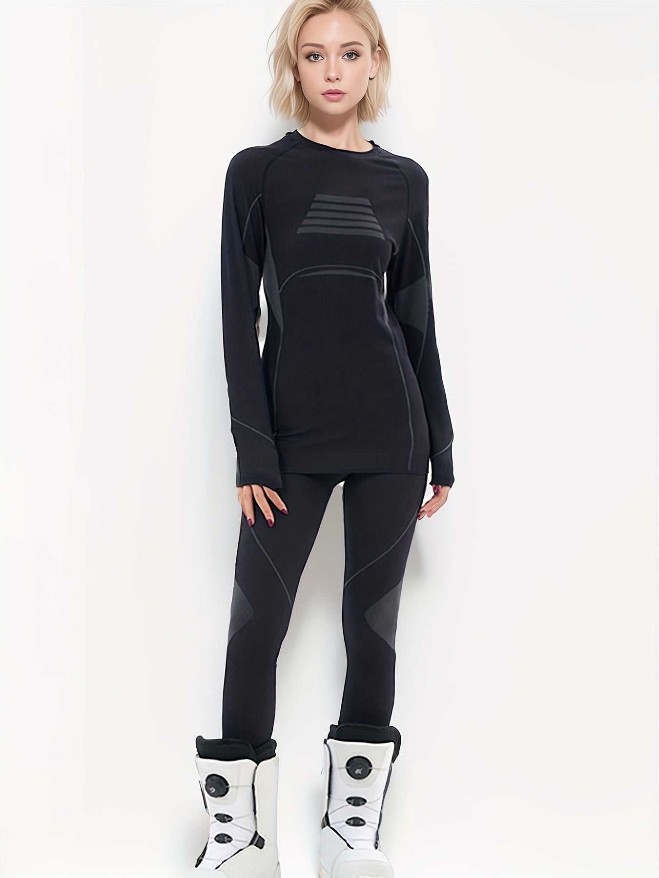 Women's Thermal Ski Base Layer Top & Leggings Set