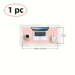 Pink Waterproof Desk Mat Protector Non-slip Mouse Pad Polyurethane Leather