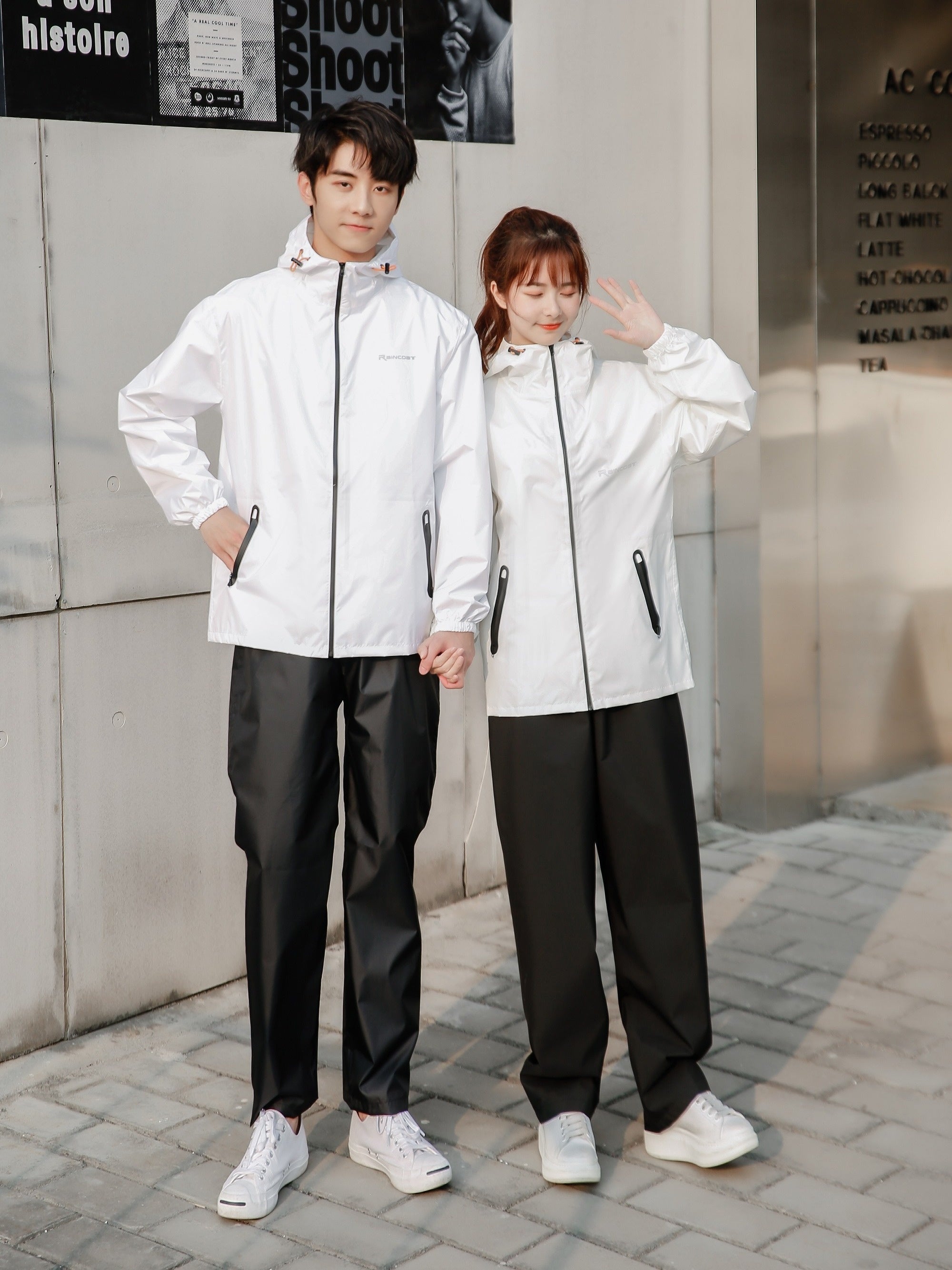 Men's Waterproof Hooded Rain Jacket Lightweight Shell
