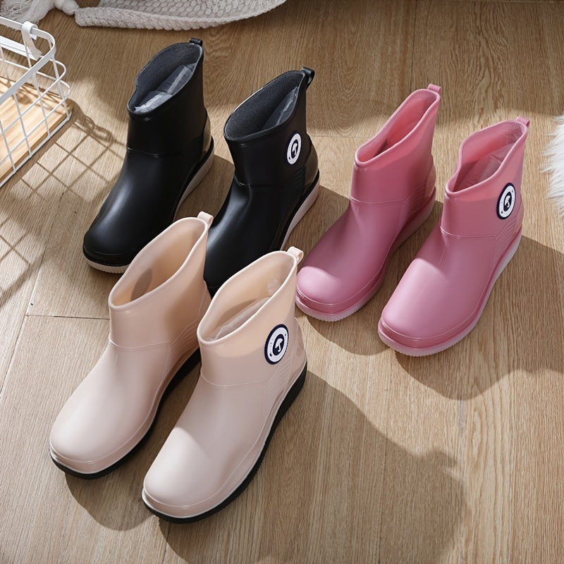 Umbrella Patch Slip On Rain Boots Women's Footwear