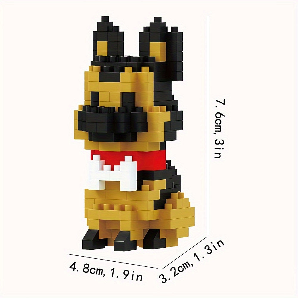 Wolfhound Building Blocks Pet Dog Model Assembled Building Block Toys