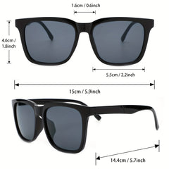 2pairs Large Frame Men's Sunglasses for Street Photography