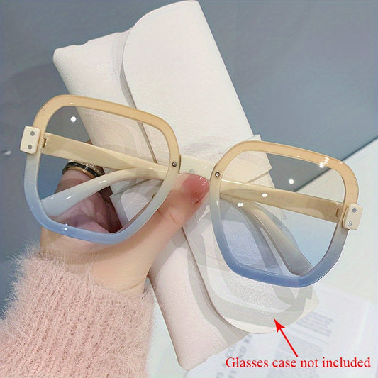 Oversized Square Sunglasses Casual Gradient Glasses UV400