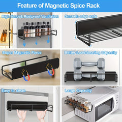 Magnetic Spice Rack Organizer for Fridge and Microwave