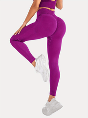 Ribbed Butt Lifting Yoga Pants Cross Waist Leggings