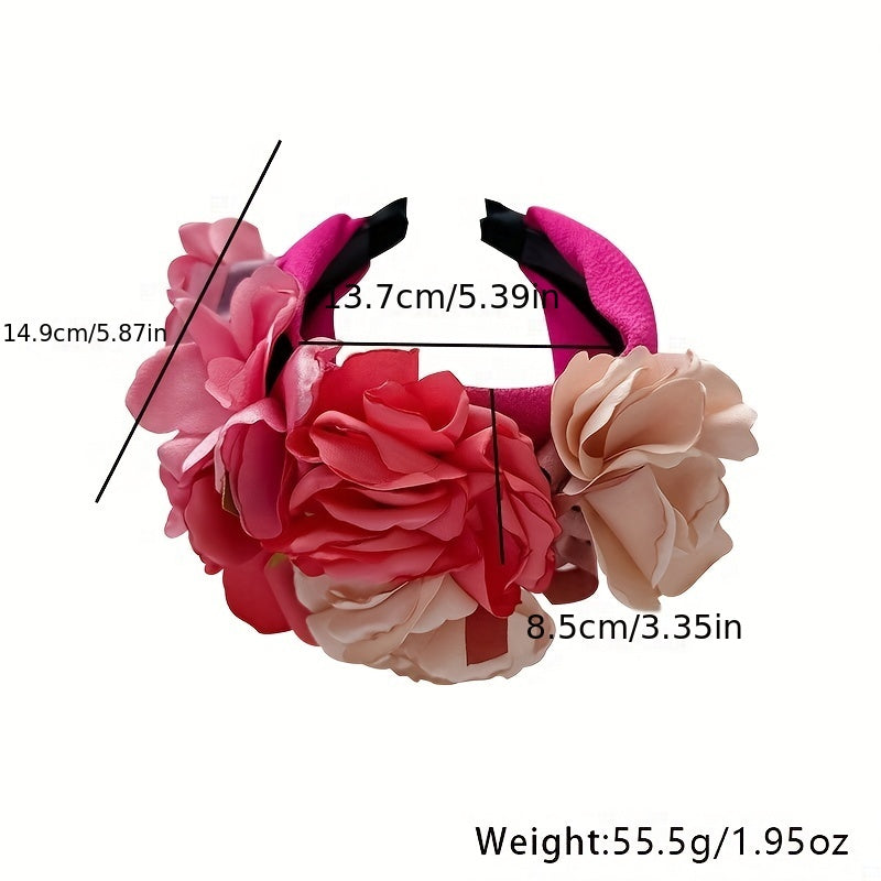 Boho Flower Headband for Women - Sweet Hair Band for Party Prom