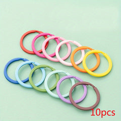 Iron Painted Key Ring Candy colored Flat Ring Jewelry Accessories