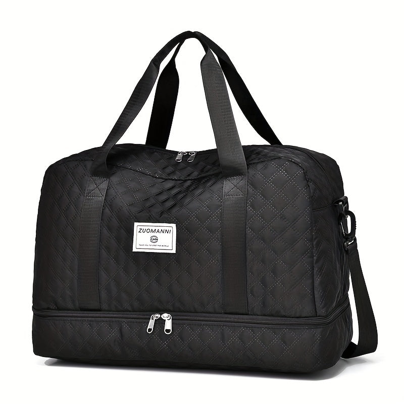 Large Capacity Travel Gym Bag With Shoe Compartment