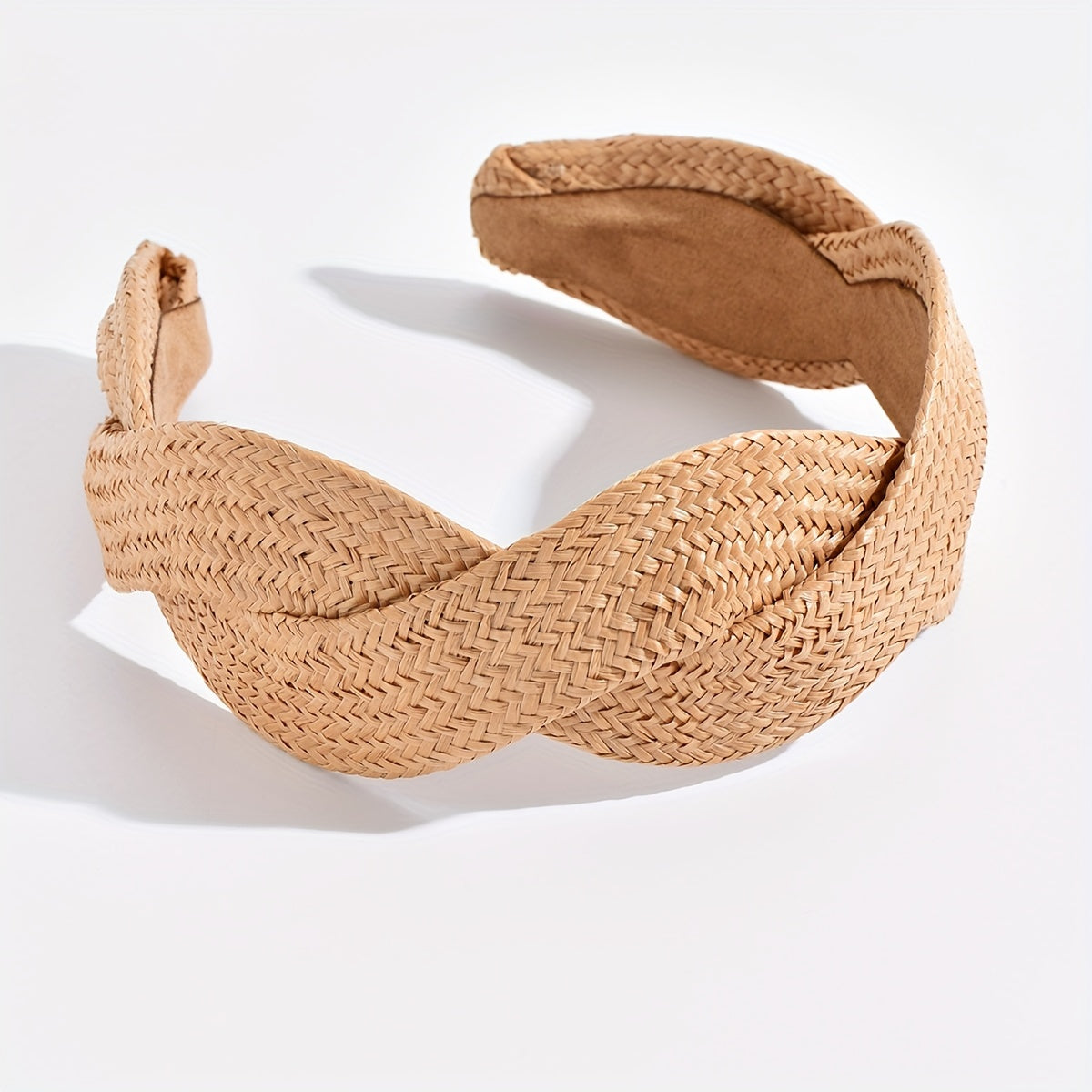 Straw Twist Headband Wide Brim Solid Hair Hoop Boho Party Banquet